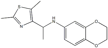 N-[1-(2,5-dimethyl-1,3-thiazol-4-yl)ethyl]-2,3-dihydro-1,4-benzodioxin-6-amine Structure