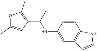 N-[1-(2,5-dimethylfuran-3-yl)ethyl]-1H-indol-5-amine 化学構造式