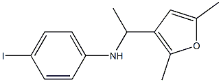 N-[1-(2,5-dimethylfuran-3-yl)ethyl]-4-iodoaniline,,结构式