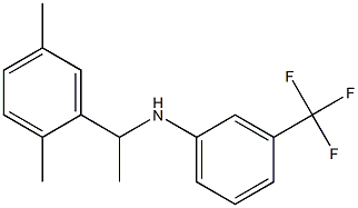 N-[1-(2,5-dimethylphenyl)ethyl]-3-(trifluoromethyl)aniline Structure