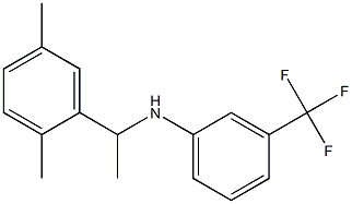 N-[1-(2,5-dimethylphenyl)ethyl]-3-(trifluoromethyl)aniline 化学構造式