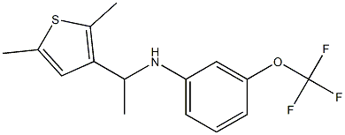 N-[1-(2,5-dimethylthiophen-3-yl)ethyl]-3-(trifluoromethoxy)aniline 结构式