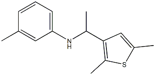 N-[1-(2,5-dimethylthiophen-3-yl)ethyl]-3-methylaniline,,结构式