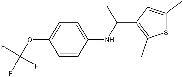 N-[1-(2,5-dimethylthiophen-3-yl)ethyl]-4-(trifluoromethoxy)aniline Structure