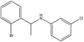 N-[1-(2-bromophenyl)ethyl]-3-chloroaniline,,结构式