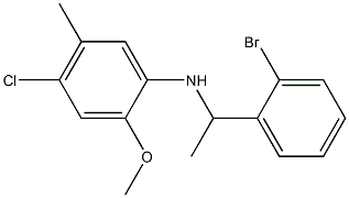 N-[1-(2-bromophenyl)ethyl]-4-chloro-2-methoxy-5-methylaniline 结构式