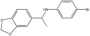 N-[1-(2H-1,3-benzodioxol-5-yl)ethyl]-4-bromoaniline Structure