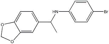 N-[1-(2H-1,3-benzodioxol-5-yl)ethyl]-4-bromoaniline Struktur