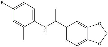 N-[1-(2H-1,3-benzodioxol-5-yl)ethyl]-4-fluoro-2-methylaniline Structure