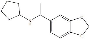 N-[1-(2H-1,3-benzodioxol-5-yl)ethyl]cyclopentanamine 化学構造式