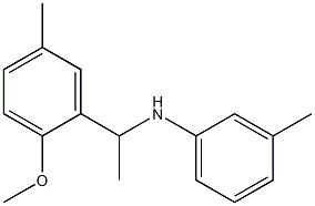 N-[1-(2-methoxy-5-methylphenyl)ethyl]-3-methylaniline,,结构式