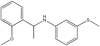 N-[1-(2-methoxyphenyl)ethyl]-3-(methylsulfanyl)aniline,,结构式