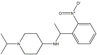 N-[1-(2-nitrophenyl)ethyl]-1-(propan-2-yl)piperidin-4-amine 化学構造式