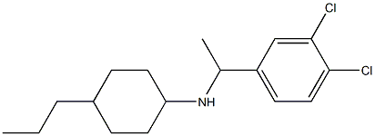 N-[1-(3,4-dichlorophenyl)ethyl]-4-propylcyclohexan-1-amine 结构式