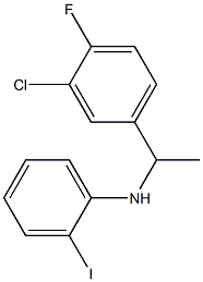 N-[1-(3-chloro-4-fluorophenyl)ethyl]-2-iodoaniline 结构式