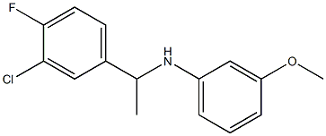 N-[1-(3-chloro-4-fluorophenyl)ethyl]-3-methoxyaniline 化学構造式