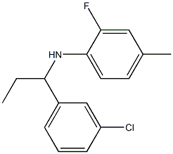 N-[1-(3-chlorophenyl)propyl]-2-fluoro-4-methylaniline,,结构式