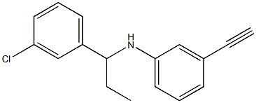 N-[1-(3-chlorophenyl)propyl]-3-ethynylaniline