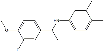 N-[1-(3-fluoro-4-methoxyphenyl)ethyl]-3,4-dimethylaniline 化学構造式