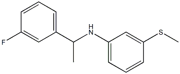 N-[1-(3-fluorophenyl)ethyl]-3-(methylsulfanyl)aniline 化学構造式