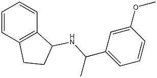 N-[1-(3-methoxyphenyl)ethyl]-2,3-dihydro-1H-inden-1-amine,,结构式
