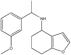 N-[1-(3-methoxyphenyl)ethyl]-4,5,6,7-tetrahydro-1-benzofuran-4-amine 化学構造式