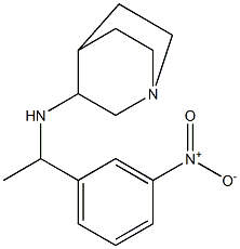 N-[1-(3-nitrophenyl)ethyl]-1-azabicyclo[2.2.2]octan-3-amine,,结构式