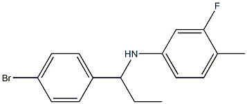 N-[1-(4-bromophenyl)propyl]-3-fluoro-4-methylaniline 结构式