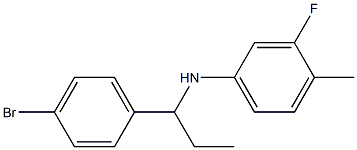 N-[1-(4-bromophenyl)propyl]-3-fluoro-4-methylaniline Structure