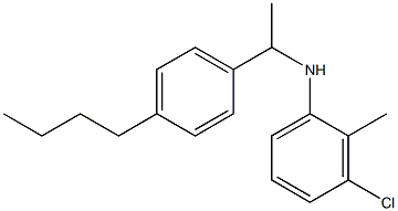 N-[1-(4-butylphenyl)ethyl]-3-chloro-2-methylaniline,,结构式