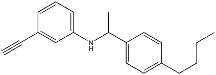 N-[1-(4-butylphenyl)ethyl]-3-ethynylaniline,,结构式