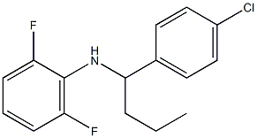 N-[1-(4-chlorophenyl)butyl]-2,6-difluoroaniline,,结构式