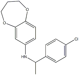 N-[1-(4-chlorophenyl)ethyl]-3,4-dihydro-2H-1,5-benzodioxepin-7-amine Structure