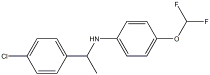 N-[1-(4-chlorophenyl)ethyl]-4-(difluoromethoxy)aniline Structure