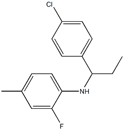 N-[1-(4-chlorophenyl)propyl]-2-fluoro-4-methylaniline Struktur