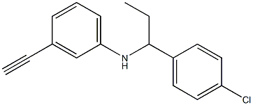 N-[1-(4-chlorophenyl)propyl]-3-ethynylaniline Structure