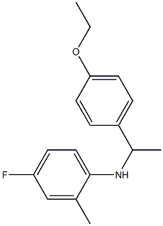 N-[1-(4-ethoxyphenyl)ethyl]-4-fluoro-2-methylaniline Struktur