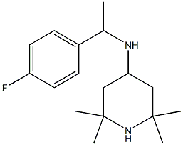 N-[1-(4-fluorophenyl)ethyl]-2,2,6,6-tetramethylpiperidin-4-amine,,结构式