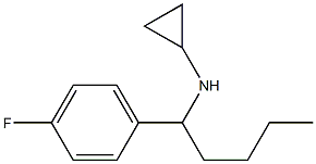 N-[1-(4-fluorophenyl)pentyl]cyclopropanamine Structure