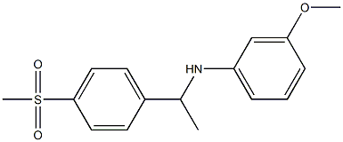 N-[1-(4-methanesulfonylphenyl)ethyl]-3-methoxyaniline Structure