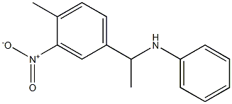 N-[1-(4-methyl-3-nitrophenyl)ethyl]aniline,,结构式