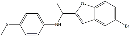 N-[1-(5-bromo-1-benzofuran-2-yl)ethyl]-4-(methylsulfanyl)aniline 化学構造式