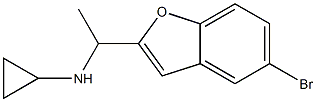 N-[1-(5-bromo-1-benzofuran-2-yl)ethyl]-N-cyclopropylamine 化学構造式