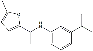 N-[1-(5-methylfuran-2-yl)ethyl]-3-(propan-2-yl)aniline 化学構造式