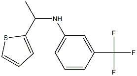 N-[1-(thiophen-2-yl)ethyl]-3-(trifluoromethyl)aniline,,结构式