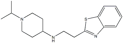 N-[2-(1,3-benzothiazol-2-yl)ethyl]-1-(propan-2-yl)piperidin-4-amine 化学構造式