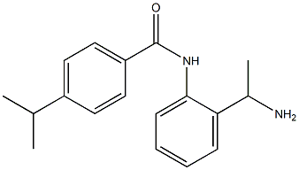 N-[2-(1-aminoethyl)phenyl]-4-(propan-2-yl)benzamide 化学構造式