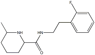 N-[2-(2-fluorophenyl)ethyl]-6-methylpiperidine-2-carboxamide,,结构式