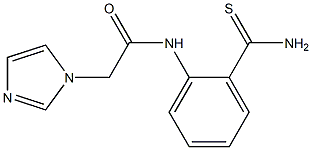 N-[2-(aminocarbonothioyl)phenyl]-2-(1H-imidazol-1-yl)acetamide Structure