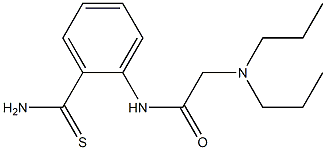 N-[2-(aminocarbonothioyl)phenyl]-2-(dipropylamino)acetamide,,结构式